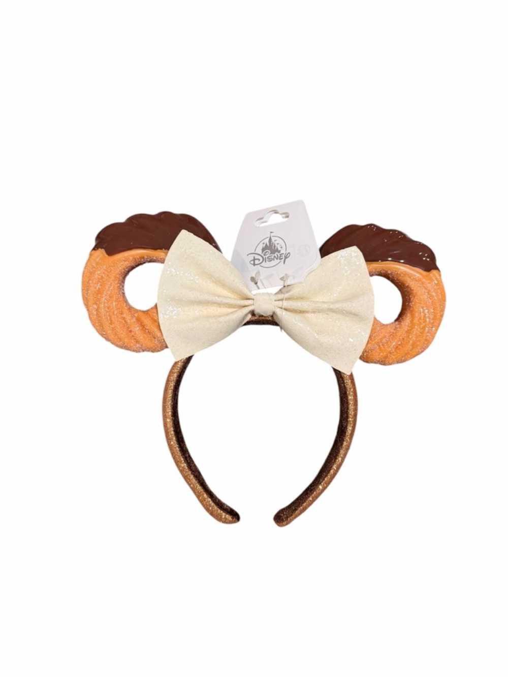 Disney Churro Mouse Ear Headband in Brown, Cream and Chocolate